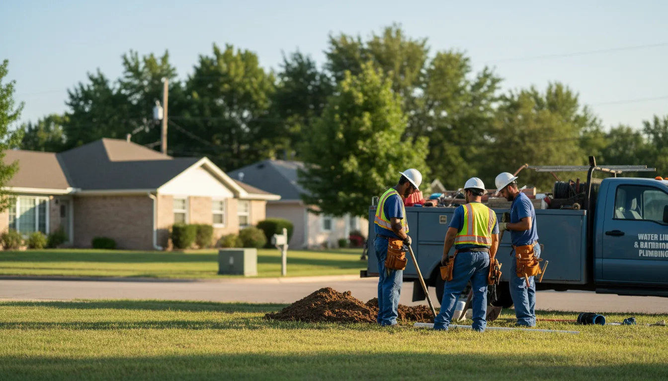 Residential water line and bathroom plumbing service in Lime Springs, IA
